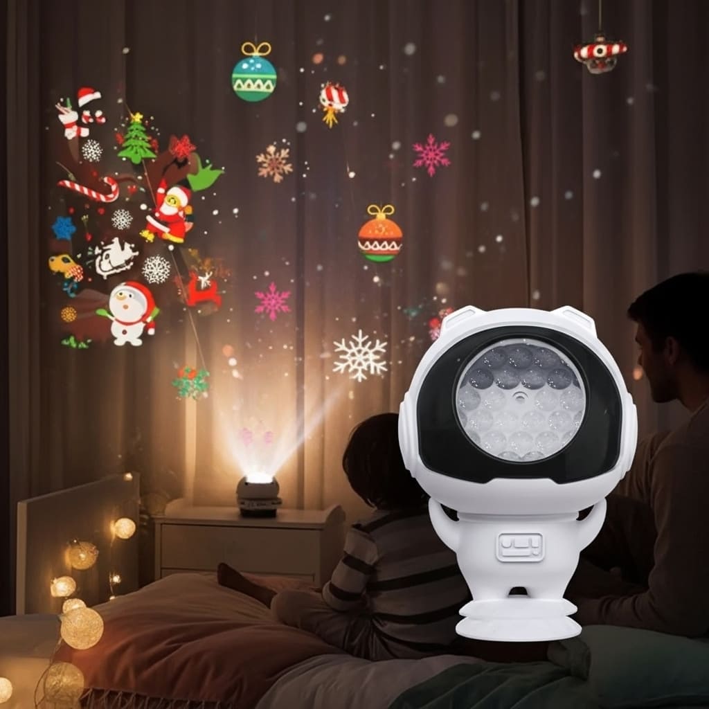 AstroNatal Mágico – Projetor de Natal Astronauta