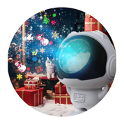 AstroNatal Mágico – Projetor de Natal Astronauta